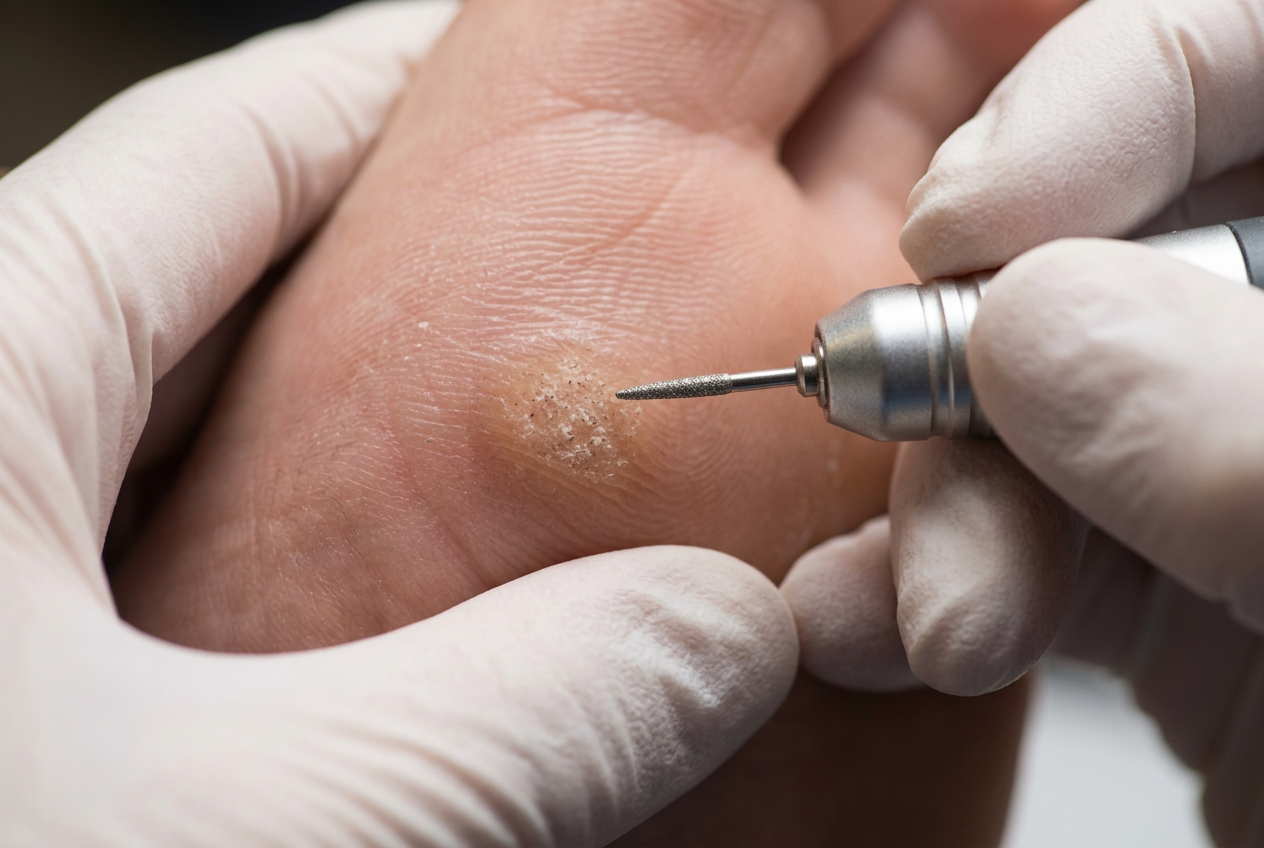 Verrucae Treatment provided at home by a qualified foot health practitioner in Hertfordshire